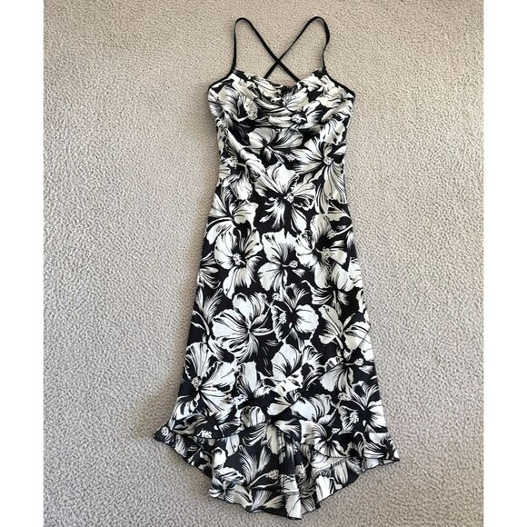 Speechless Dress Floral Midi Criss Cross Strappy New Made in USA - Picture 1 of 14